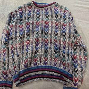 Colorful acrylic vintage sweater